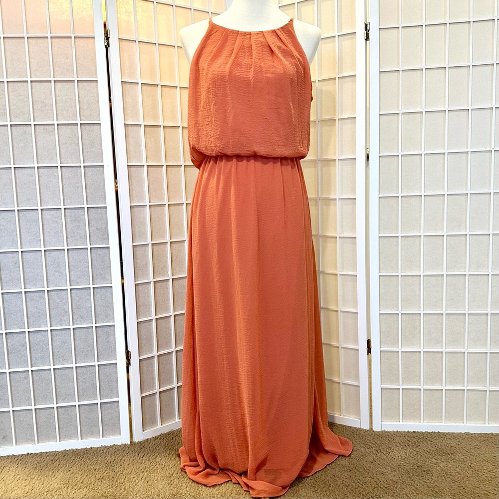 Burnt Orange Maxi Dress, size M